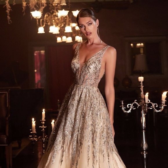 NEW LONG TULLE OFF THE SHOULDER SLEEVELESS A-LINE DRESS WITH ZIPPER BACK CD C135 - Picture 4 of 9